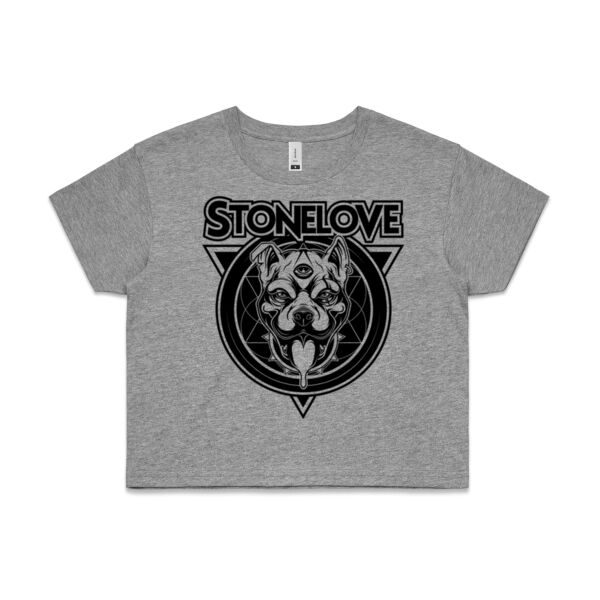 Womens Grey Crop T Thumbnail